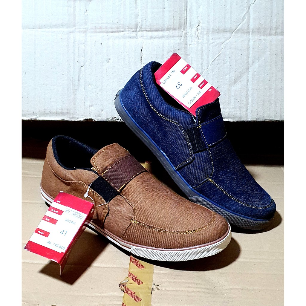 Sepatu Slip On Kasual Ardiles Aikido Bahan Jeans size38-41 SLIPON Pria Slip on Cowo Sepatu Kerja