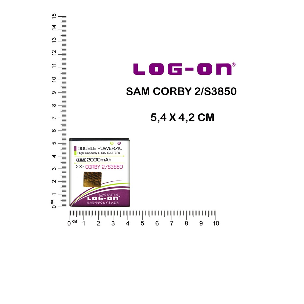 LOG-ON BATERAI SAMSUNG CORBY 2 / S3850 BATRE DOUBLE POWER BATTERY LOG-ON
