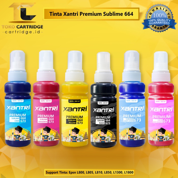 Tinta Refill Sublim Premium Ink 664 673 Compatible Printer Epson Transfer Paper cetak Mug Kaos Pin