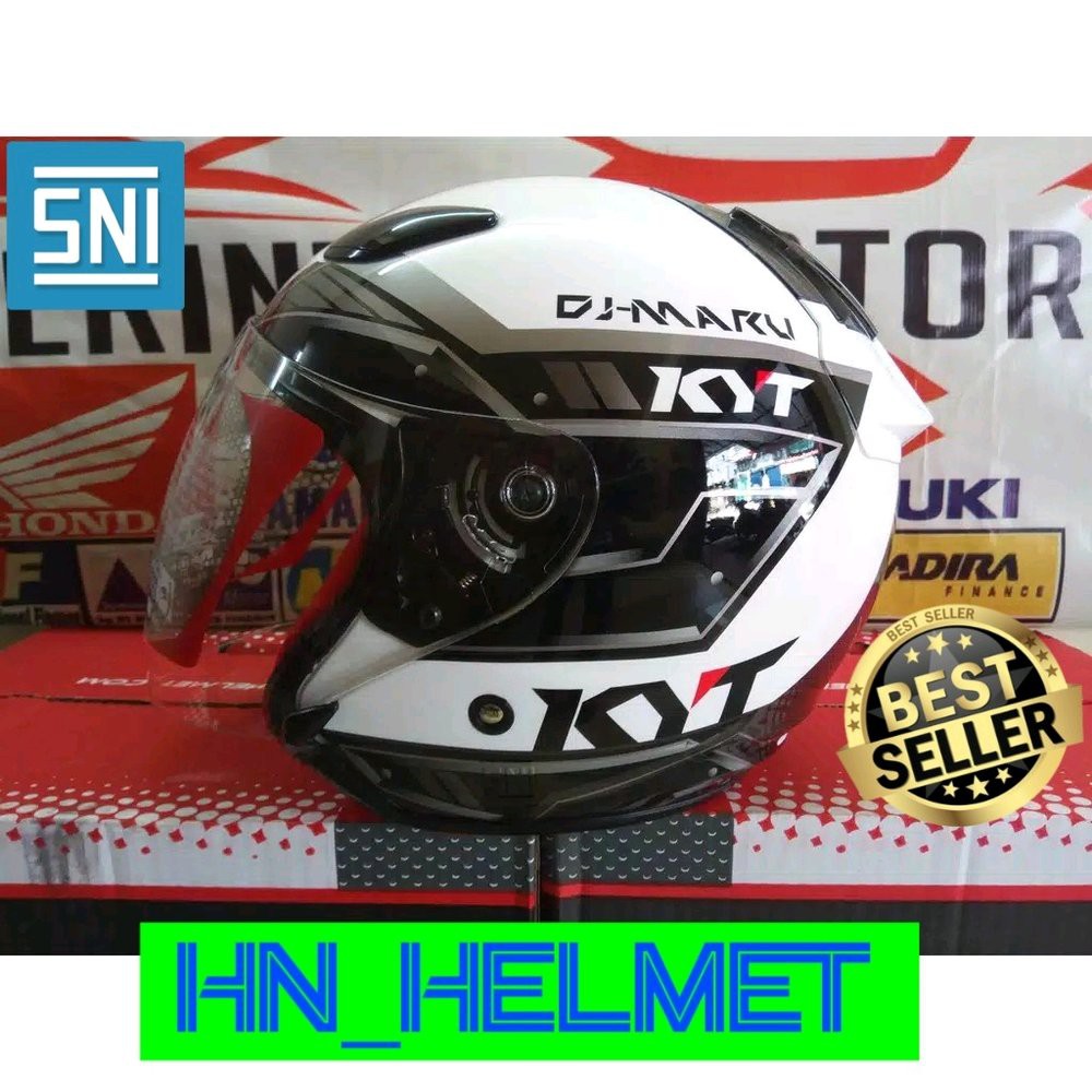 Helm sepeda half face kyt original pria wanita dewasa standart sni