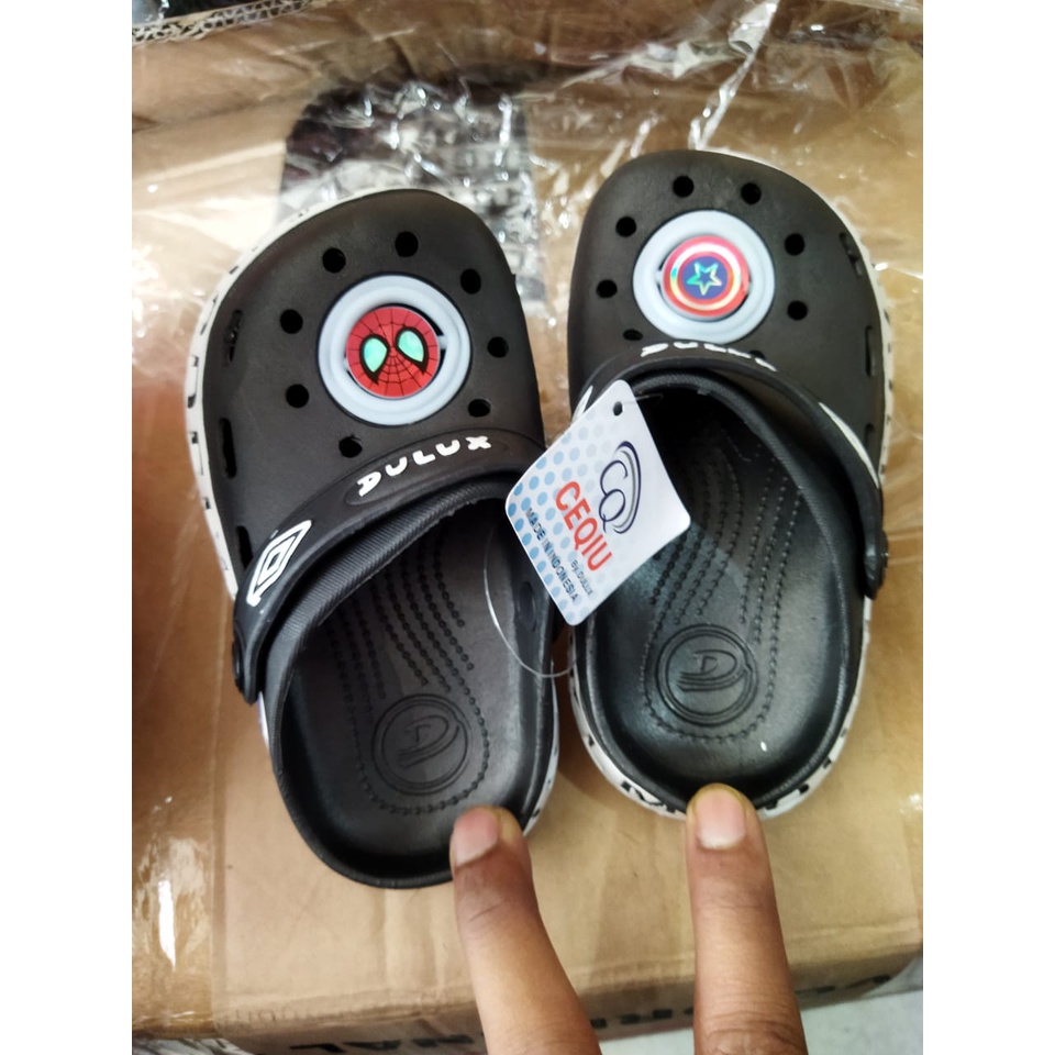 SANDAL SLOP BAIM SPYDER ANAK LAKI LAKI EXTRA STICKER DARI DULUX 080 D SIZE 25-29