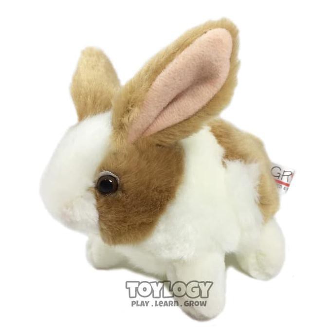 Boneka Kelinci ( Grow Rabbit Stuffed Plush Animal Doll ) Coklat-Putih