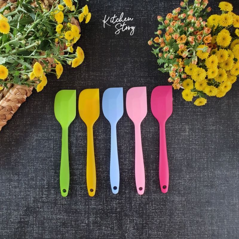 Jual Spatula Silicone Rata/Baking/Spatula Pengaduk Kue (RANDOM
