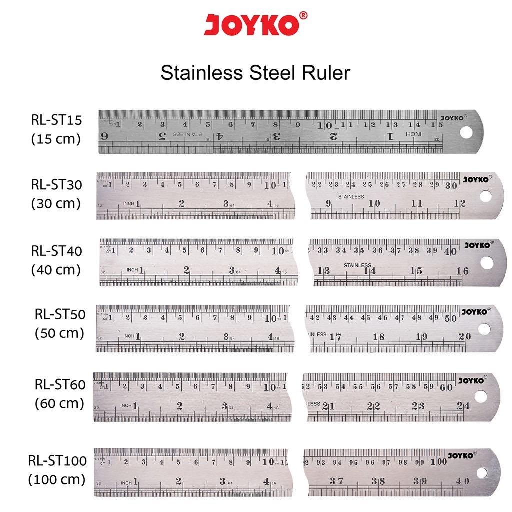 

Joyko Stainless Steel Ruler Penggaris Besi