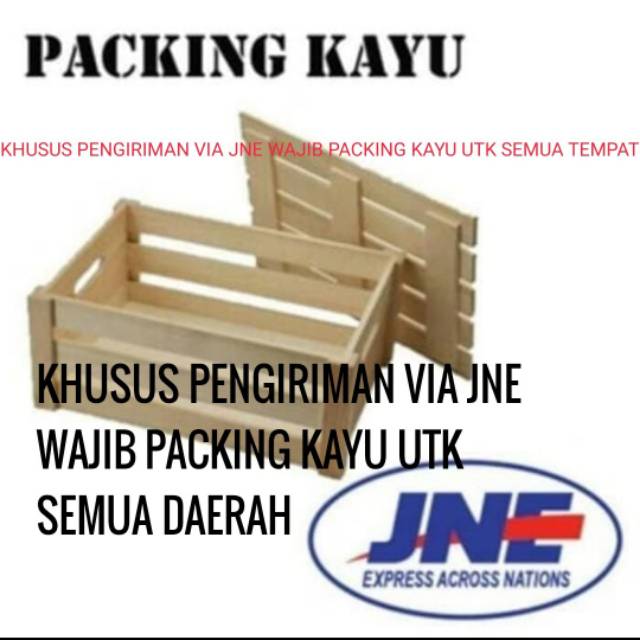 

Packing kayu untuk pengiriman JNE