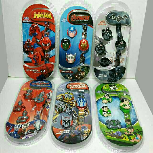 ( Dikirim Dari Jakarta) Jam Tangan Anak Digital Karet 4 in1 Character