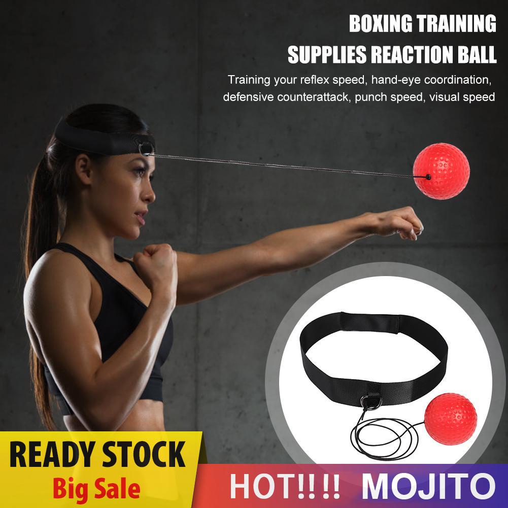 MOJITO Head-mounted Boxing Reflex Speed Ball Boxing Training Equipment (Red Ball)