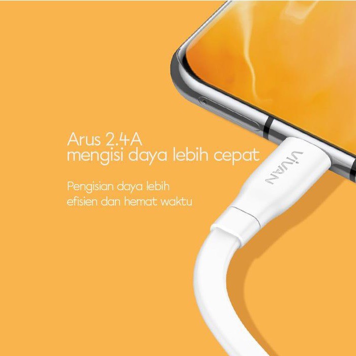 Kabel Data Fast Charging Vivan CBC100S 2.4A TYPE C Cable Data - Garansi Resmi 1 Tahun