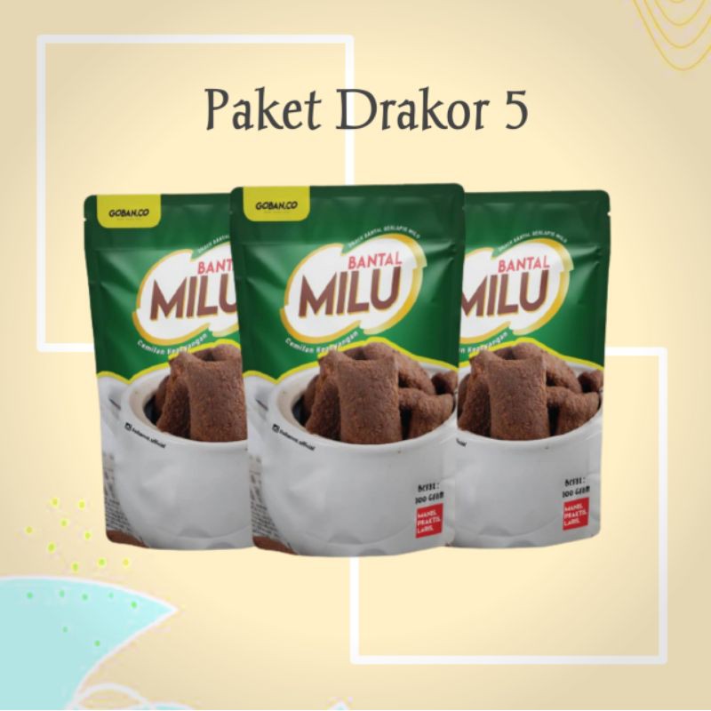

Snack Paket Drakor 5 , ( 3pcs Milu Bantal )