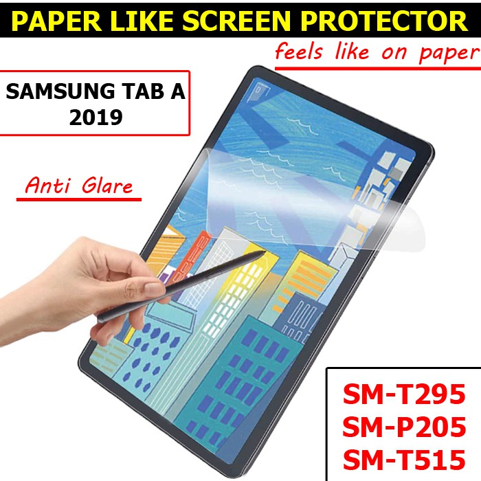 Samsung Galaxy Tab A A8 8 A10 10.1 10 Inch 2019 T295 T515 P205 S Pen Paper Like Paperlike Anti Gores