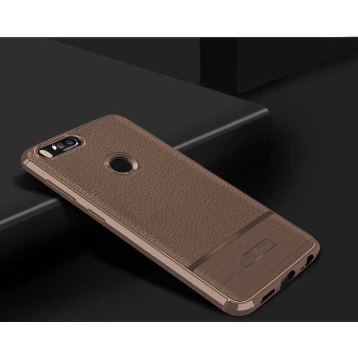 Softcase TPU Leather Armor Case Skin Casing Cover HP Xiaomi MiA1 Mi5X