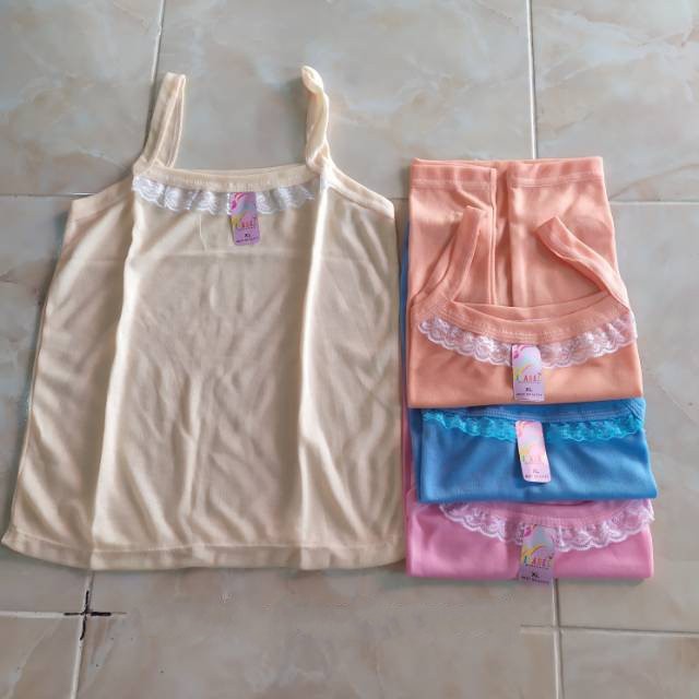 6 dan 12 pcs Kaos dalam warna anak perempuan//kaos dalam anak dan remaja