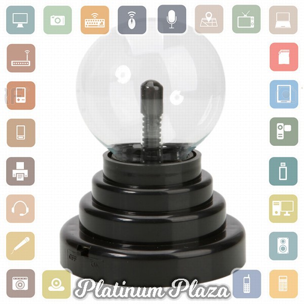 Pajangan Lampu Bola Kristal Plasma Light Sphere - ZC211700 - Black`QFQ5X8-