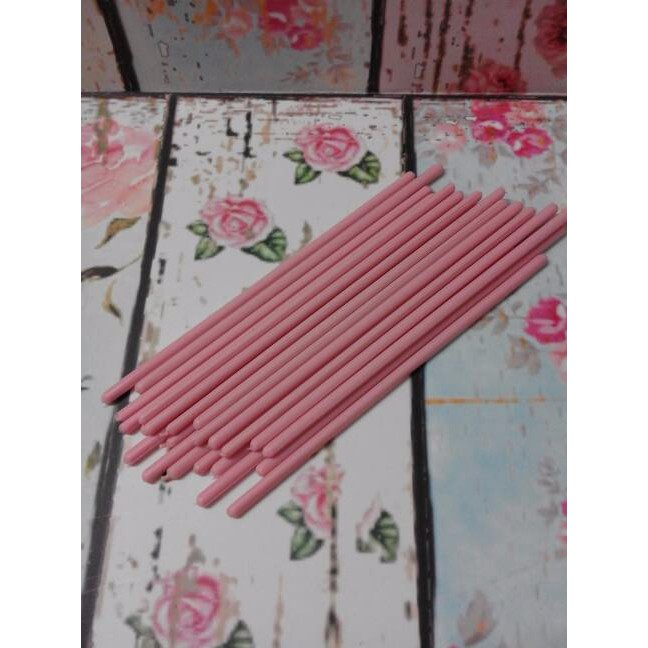 

Stick Coklat Loly Plastik Warna Pink /set