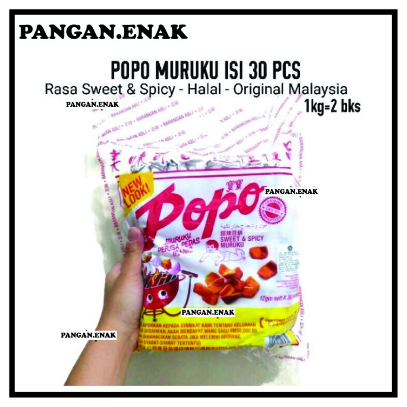 

POPO MURUKU IKAN PEDAS ISI 30PCS 450GR Original Malaysia snek ikan