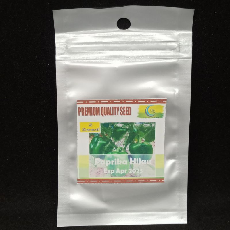 Benih Biji Sayur Kangkung Bayam Selada Sawi Kemangi Seledri Daun Bawang Kubis Kembang Kol Brokoli Wortel Cabe Cabai Tomat Paprika Terong Kacang Panjang Buncis Timun Labu Pare Oyong Gambas-Paprika Hijau 2 biji