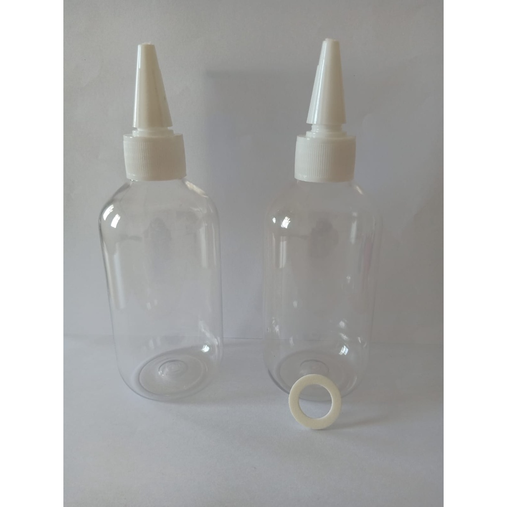 { paket isi 10pcs } BOTOL SBR 200ML KERUCUT PUTIH BODY NATURAL