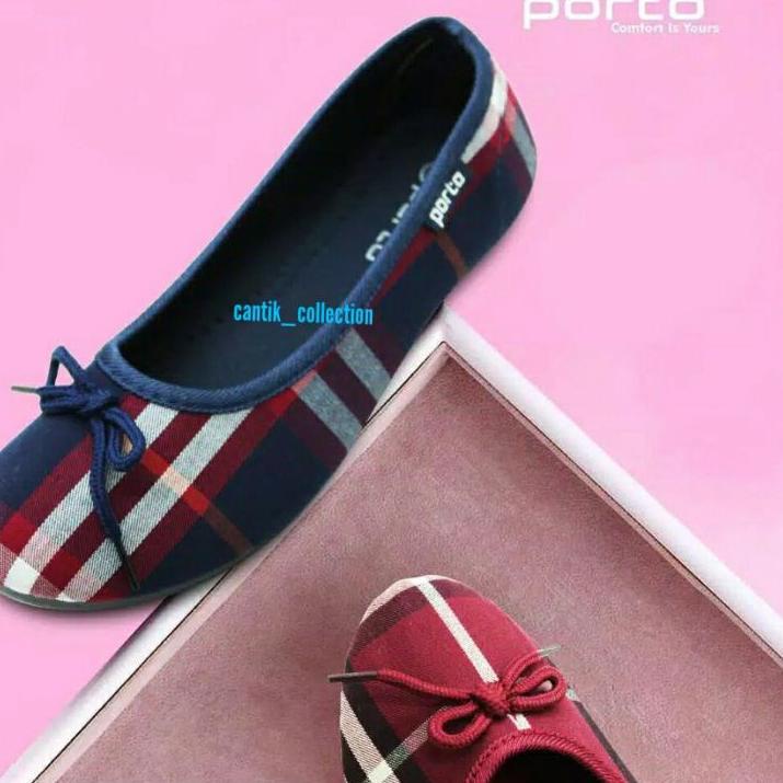 Porto Sepatu Flat / Selop On Wanita BA 205 L - Flats Wanita Cewek Model Korea Terbaru Porto BA205