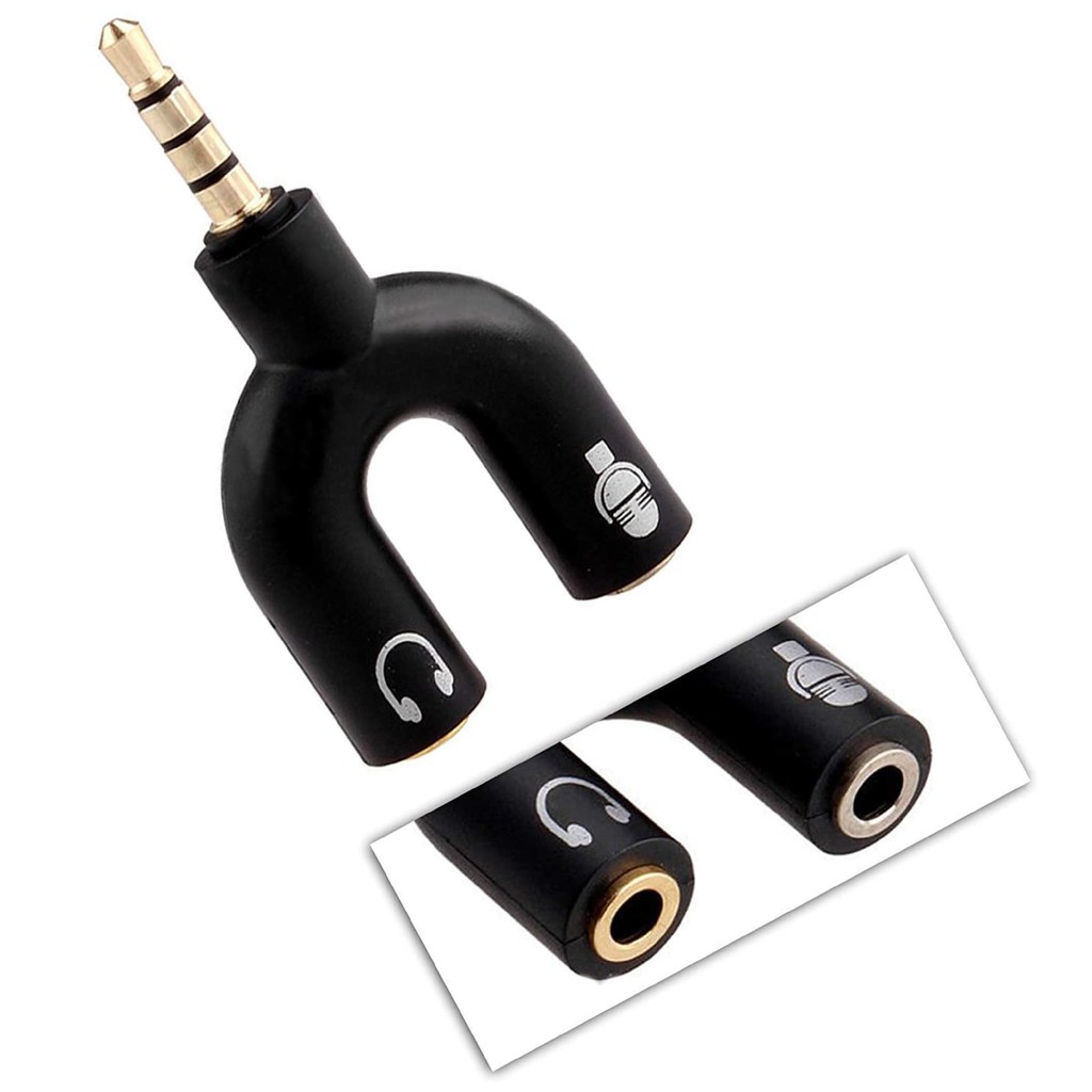 AUDIOY | CONNECTOR AUDIO 3.5 MALE TO FEMALE-2 BEST FOR HEADSET / AUDIO Y (COLOURS)