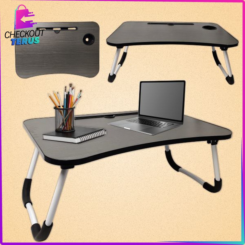 CT C78 Meja Lipat Portable Multifungsi Anti Air Polos dan Karakter Folding Table Meja Belajar Anak Meja Laptop