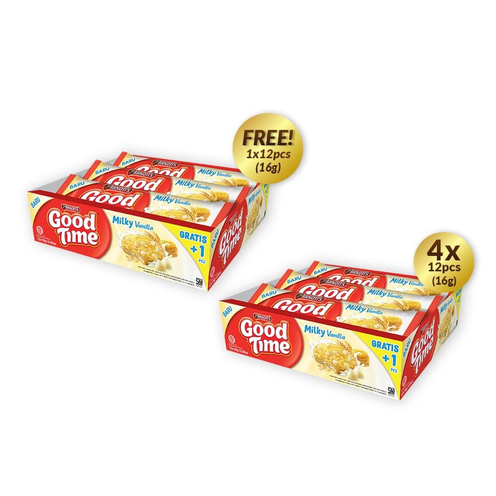 

PROMO BUY 4 GET 1 FREE GOOD TIME SINGLES MILKY VANILLA TERMURAH