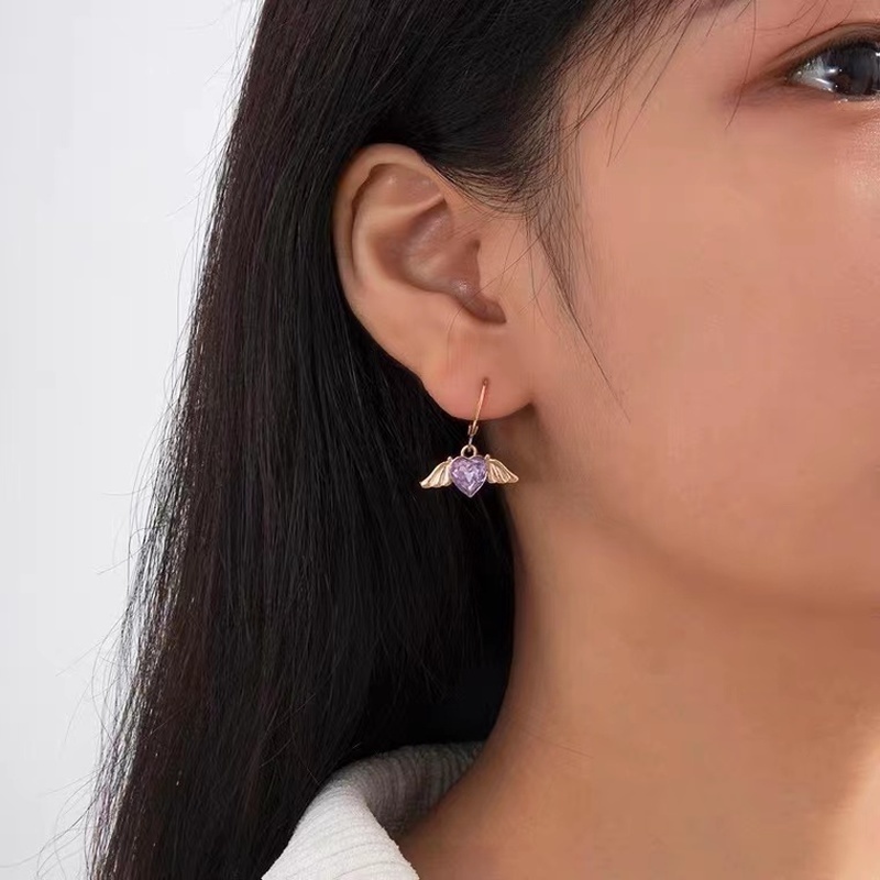 9 Pasang Anting Desain Kupu-Kupu Hati Ceri Mutiara Berlian Imitasi Gaya Vintage Untuk Wanita