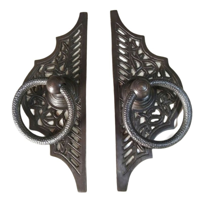Handle Pintu Gebyok / Tarikan Pintu Rumah Gebyok Antik Kuningan Motif Gunungan