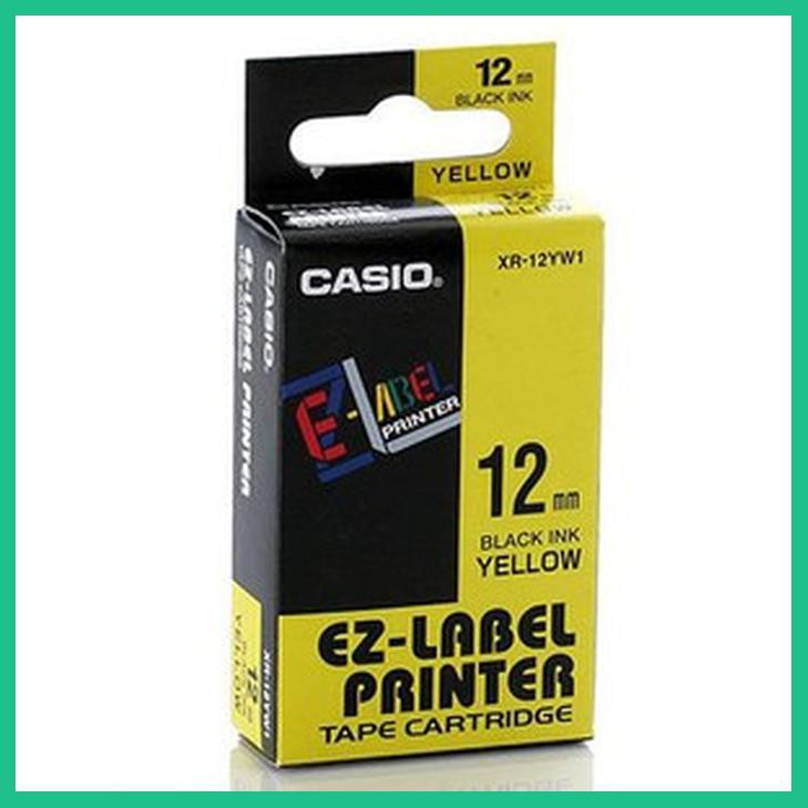 

EZ LABEL PRINTER XR-12YW1 12MM BLACK ON YELLOW TAPE LABEL CASIO