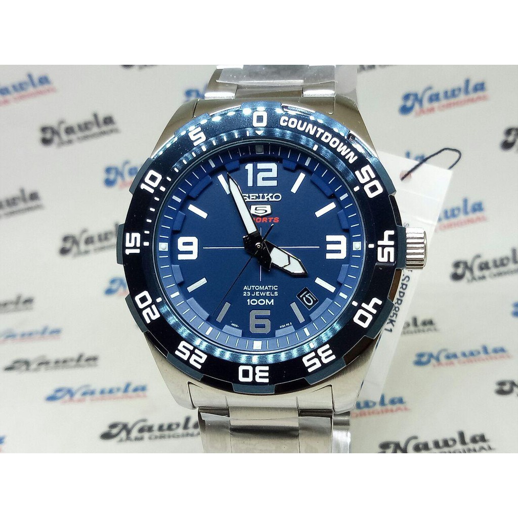 Seiko 5 Sports SRPB85K1 Blue Dial Countdown - Jam Tangan Pria SRPB85