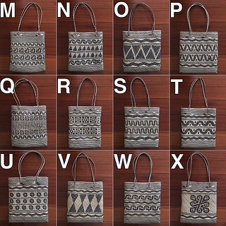 Tas Rotan Map Motif [B003] - Tas Rotan Motif Dayak, Tas