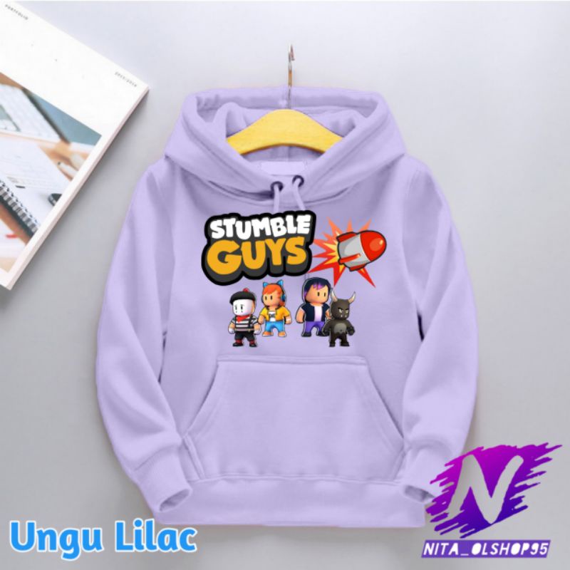 Hoodie stumble guys roket hoodie anak bisa untuk laki laki dan perempuan untuk anak umur 2-12tahun