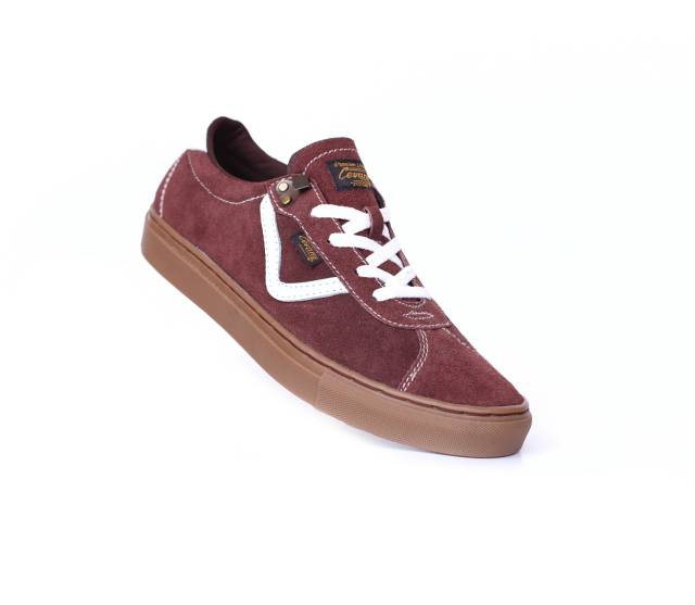 Sepatu Lokal Shoes Local Pride Cevany Ballad Os Low Cut Maroon Gum