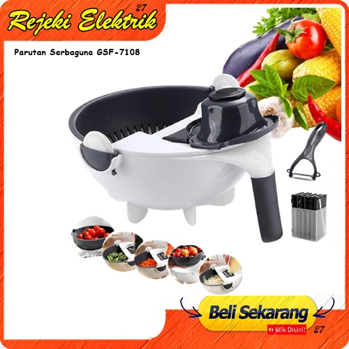 Wet Basket Vegetable Cutter Parutan Serbaguna GSF-7108 - Parutan Multifungsi