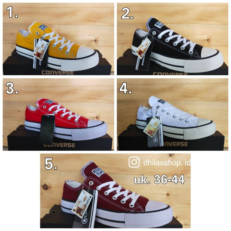 Sepatu Converse Allstar klasik low uk. 36-46 TERLARIS