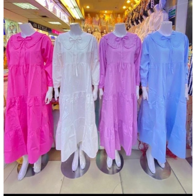 baju wanita midi dress katun poplin