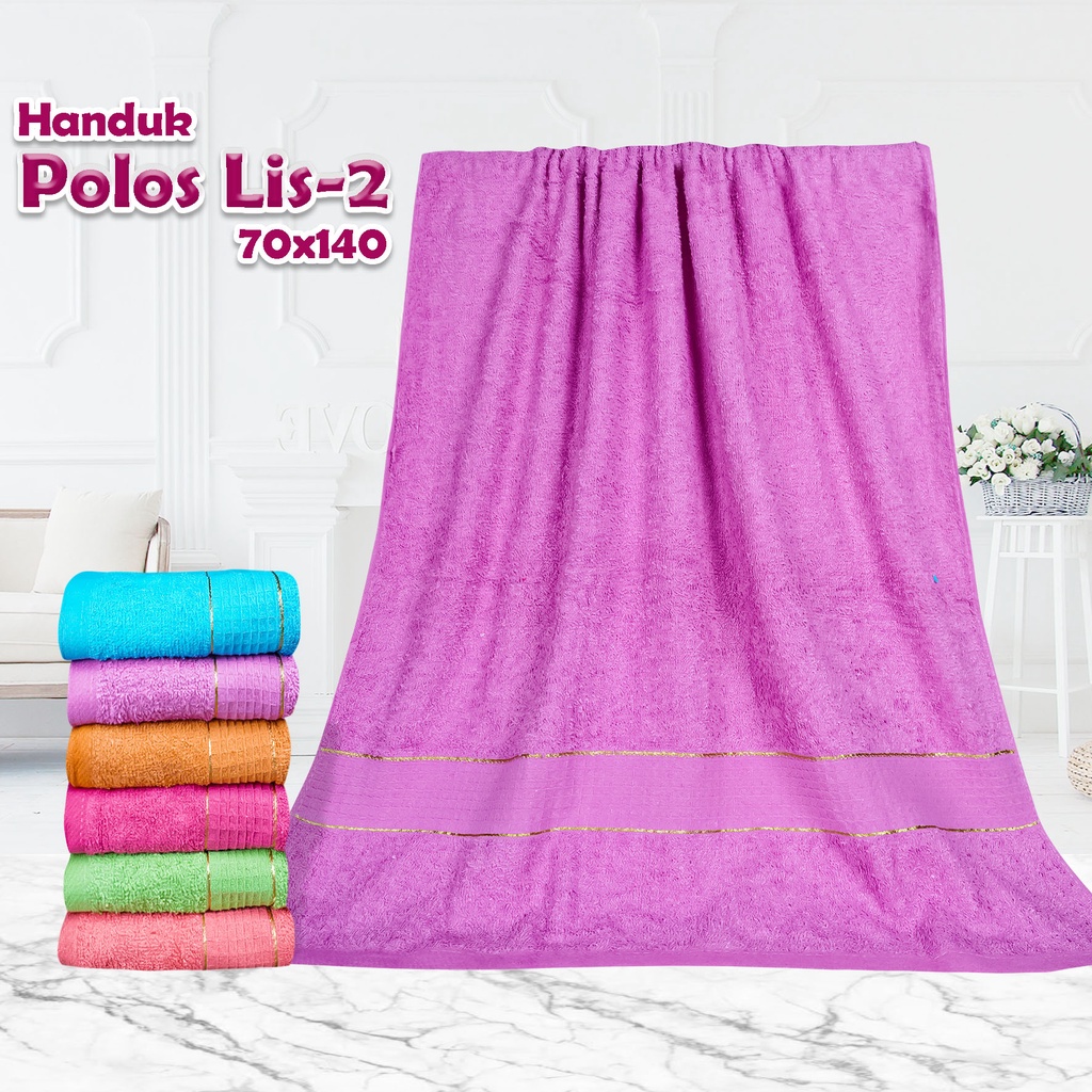 MERAH PUTIH Handuk Mandi Dewasa Polos Pasar Handuk - 70 x 135 cm TOKO KEANU