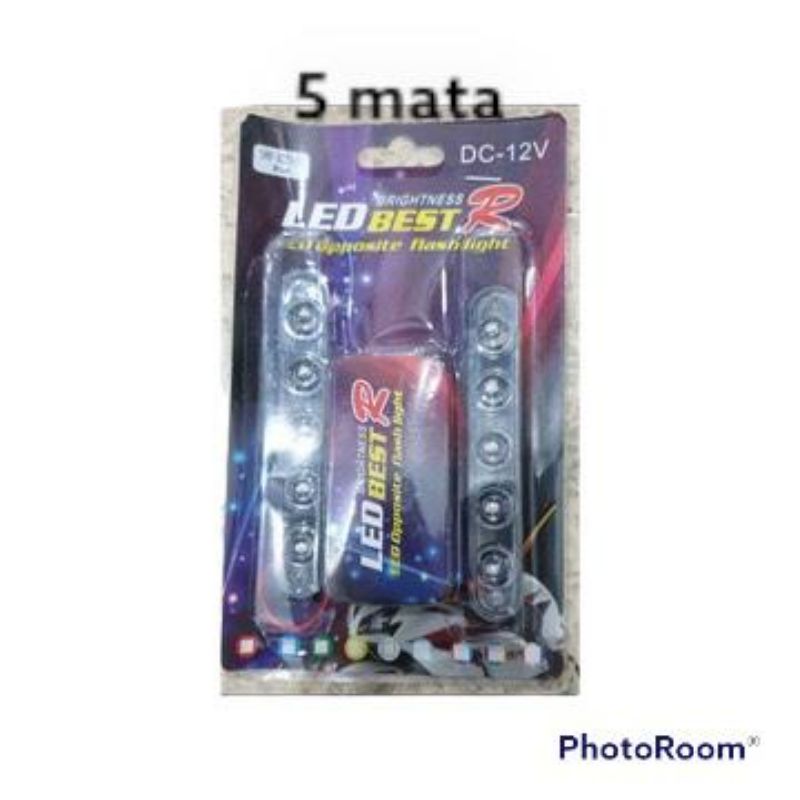 Lampu kedip blitz 4 mata 5 mata 6 mata led motor mobil