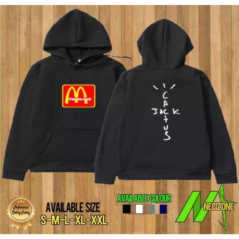 HOODIE JUMPER ATASAN PRIA CACTUS JACK TRAVIS SCOTTS BAHAN COTTON FLEECE