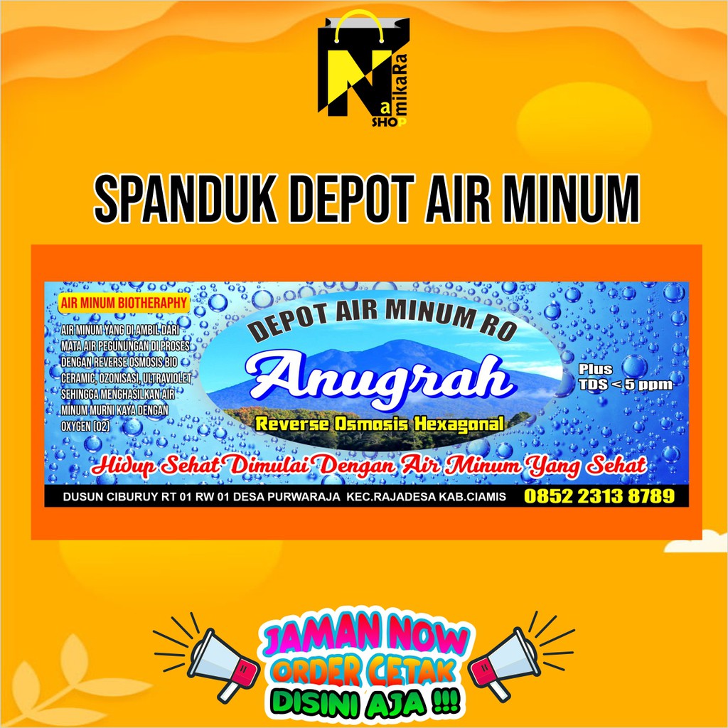 Spanduk Banner Backdrop Depot Air Minum Ukuran 3x1 Shopee Indonesia