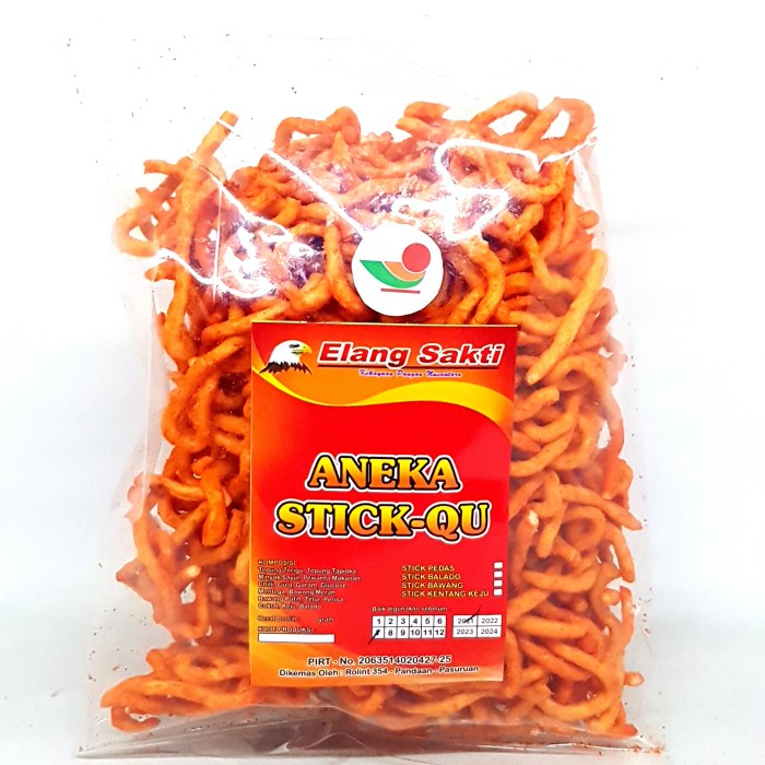 

ELANG SAKTI ANEKA STICK-QU BALADO 250gr | KERIPIK TAMIE STIK KRIPIK