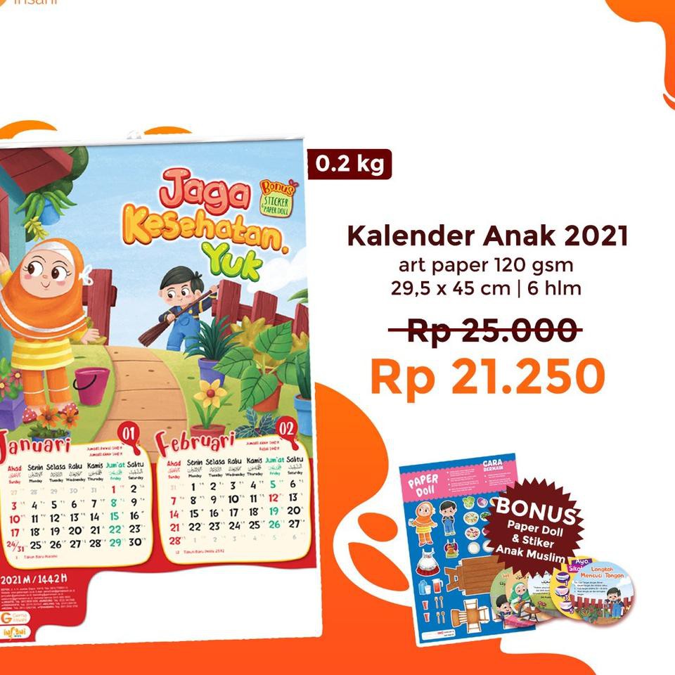 

SALE TERLARIS SIAP KIRIM!!KALENDER DINDING ANAK 2021//GEMA INSANI