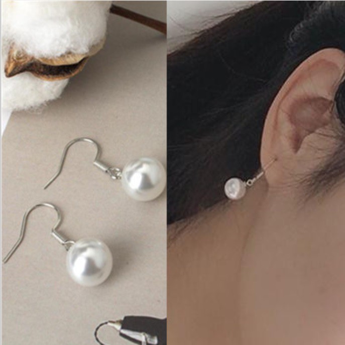 Anting Gantung B263 HOOK PEARL Gaya Korea Fashion Kristal Women Earring Aksesoris Mutiara Wanita