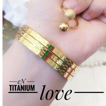 Titanium Set Gelang Dan Cincin Wanita T848N