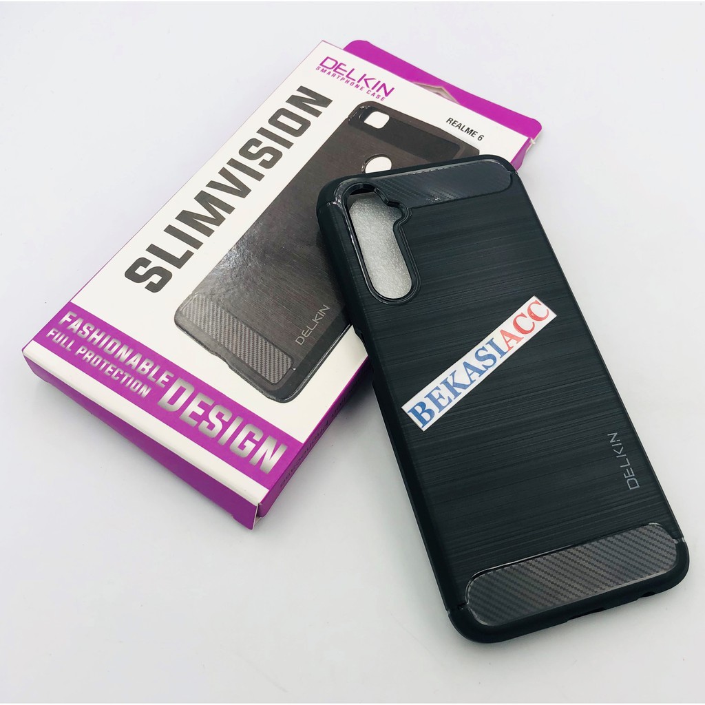 SILIKON REALME 6 DELKIN KARBON - SOFT CASE REALME 6 - CASE DELKIN