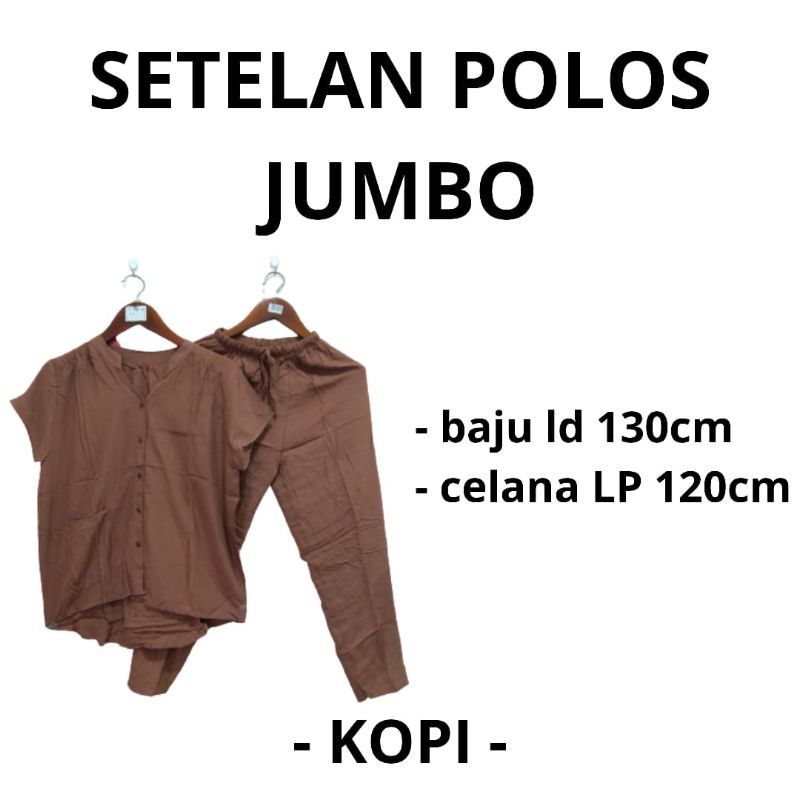 SETELAN RAYON WANITA PREMIUM JUMBO SAMPAI BB 80KG / ONESET DAILY RAYON JUMBO POLOS