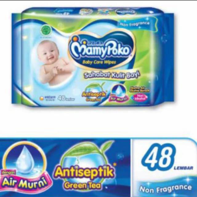 MamyPoko Tissue Basah Antiseptik Green Tea
