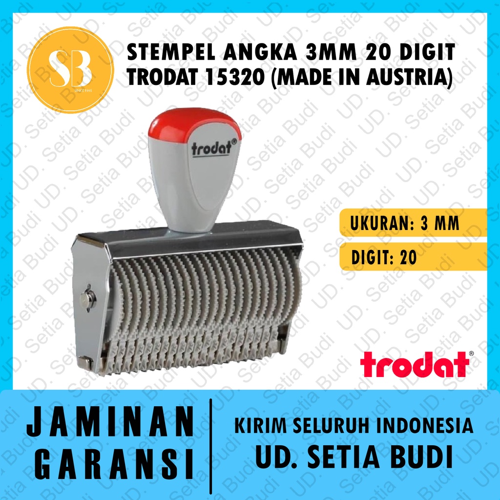 Stempel Angka 3mm 20 Digit Trodat 15320 (Made in Austria)