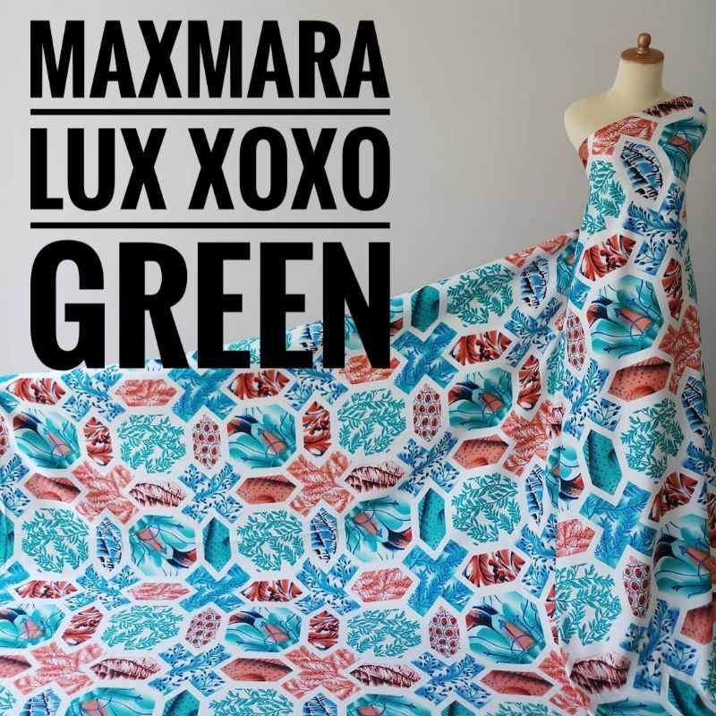 Kain Meteran Maxmara Lux Xoxo Green (0.5M)