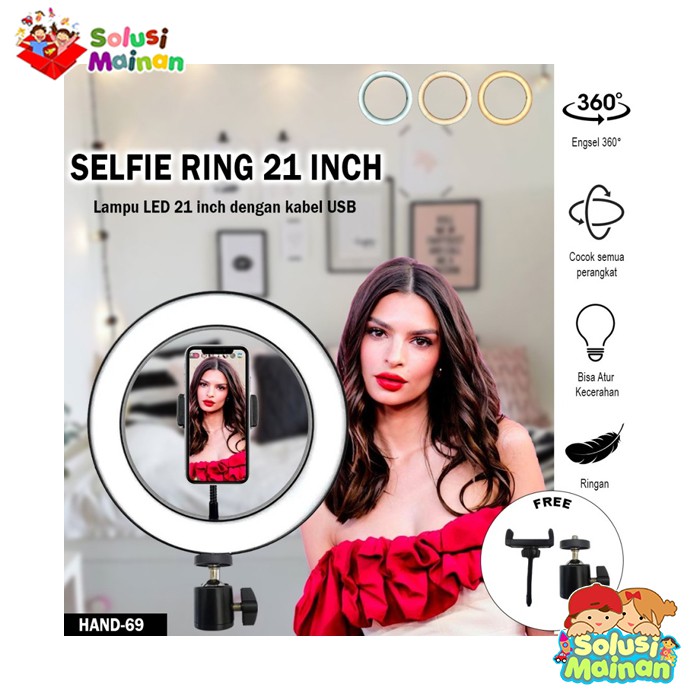 Ring Light 21 inch Selfie Ring Lampu Kamera Vlogger Livestreamer
