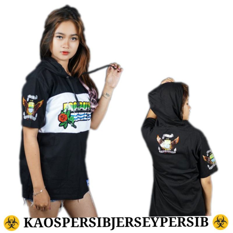 kaos kupluk Persib football madness biru dan hitam murah pria wanita